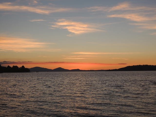 Sunset at Taupo Lake