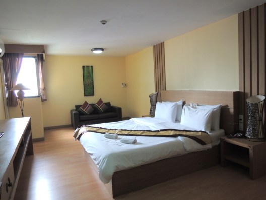 This is our room in King Royal Garden Inn Hotel. Although it is a bit old but it's clean, spacious and asy access to everywhere.