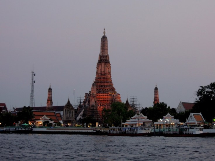 One wonderful view from the Ferry. Wat Arun on the distance.