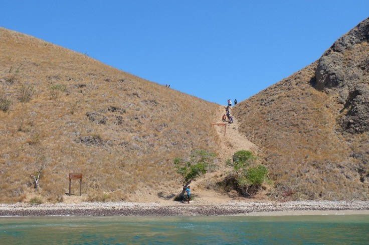 Cekungan ini adalah pintu masuk Pulau Padar. Pintu masuknya aja udah keren, gimana di ataaaas? Apa benar ada Dinosaurus? *here we go again hahaha*